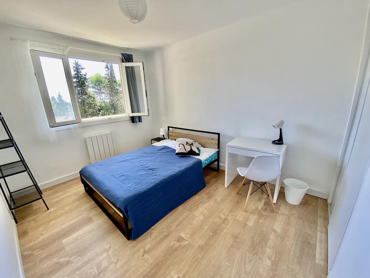 Colocation à Villeurbanne : Chambre avec bureau · Villeurbanne (65 m² le logement) (photo 4/6)